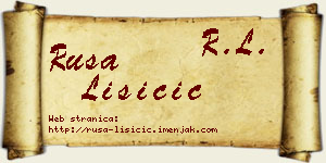 Rusa Lisičić vizit kartica